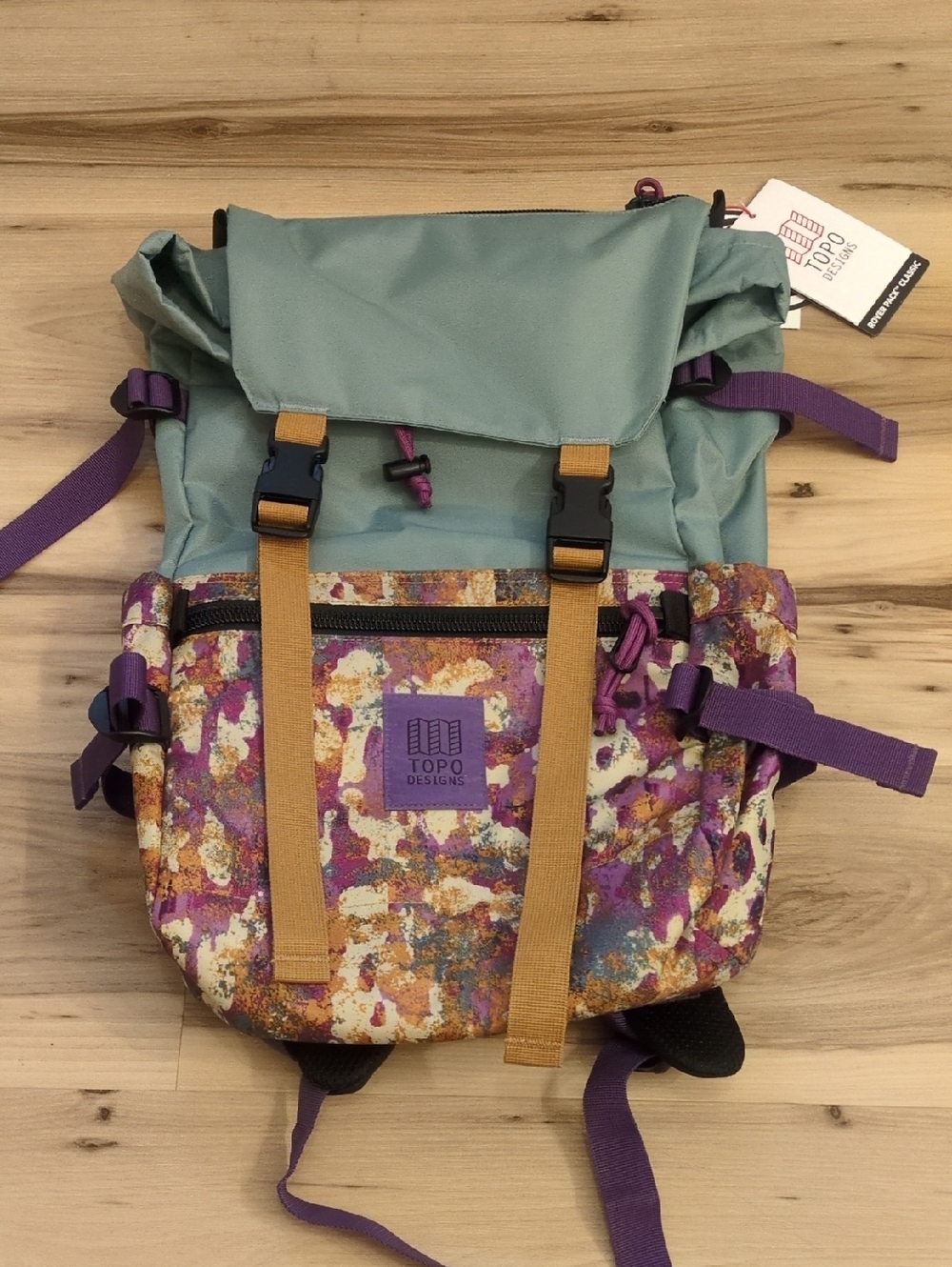 NWT Topo Designs Rover Pack Classic Slate Blue/Khaki Celestial